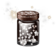 Scuoti il vasetto sul sito per catturare la magia delle stelle.