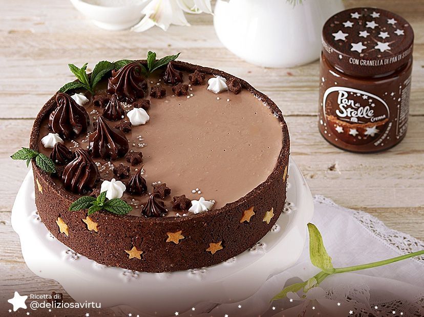 Crostata con panna cotta alla Crema Pan di Stelle
