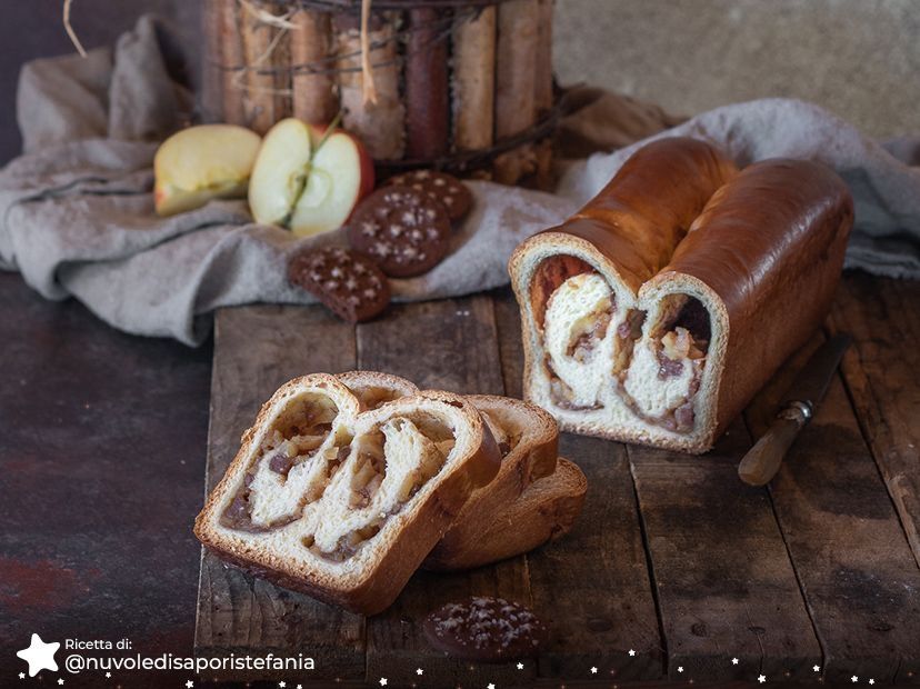 Panbrioches ripieno di mele e Pan di Stelle