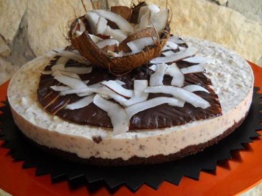 Cheesecake Cocco e Cioccolato Fondente | Pan di Stelle Cheesecake Cocco e Cioccolato Fondente | Pan di Stelle