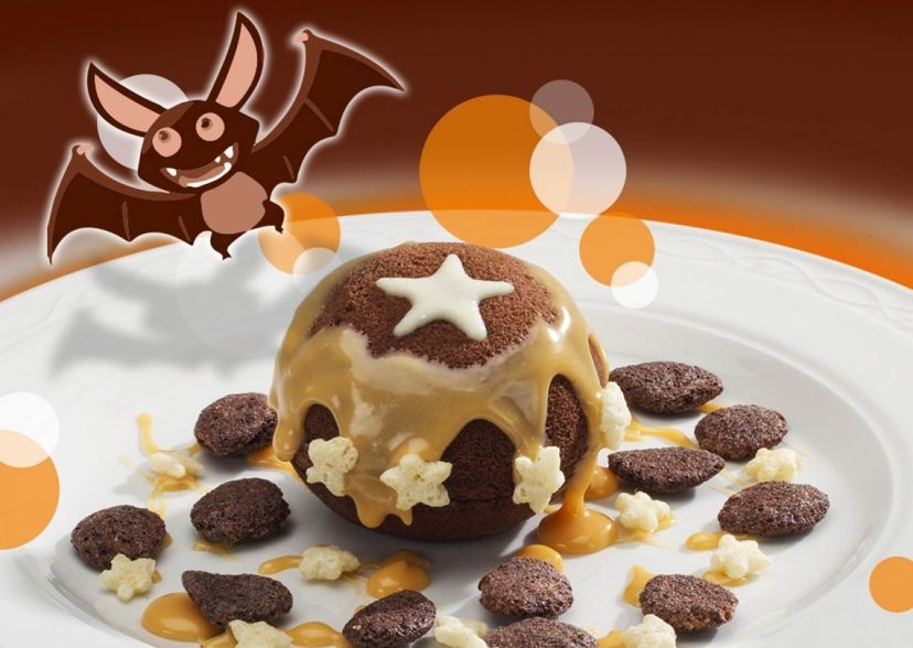 Zucca di MoonCake con crema di cioccolato bianco e zucca Zucca di MoonCake con crema di cioccolato bianco e zucca