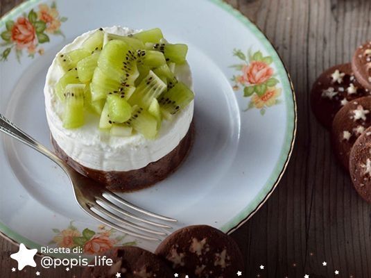Mini-cheesecake di Pan di Stelle e kiwi
