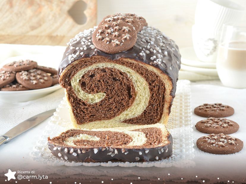 Panbrioche variegato al cacao e Pan di Stelle