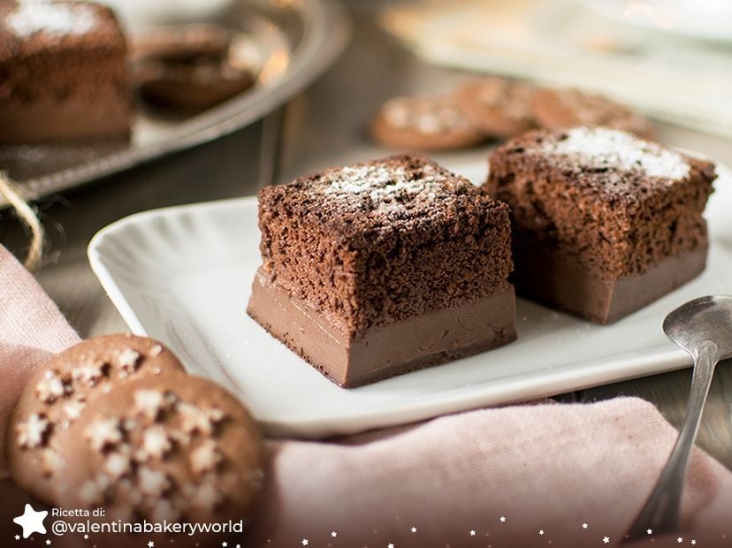 Magic Cake ai Pan di Stelle Torta magica al Cioccolato Pan di Stelle
