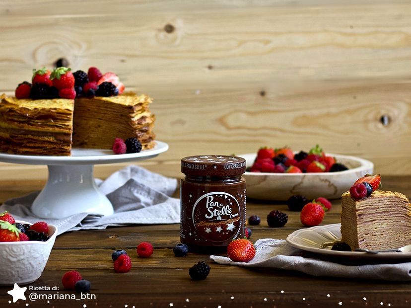 Torta di crepes con Crema di Pan di Stelle e mascarpone
Torta di crepes con Crema di Pan di Stelle e mascarpone