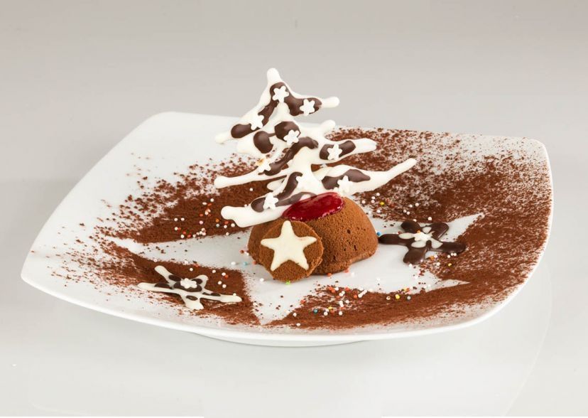
Vulcano di MoonCake con lava di lamponi

