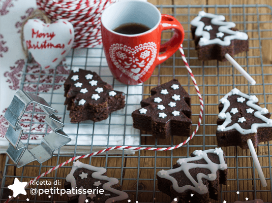 Alberelli di cioccolato con torta Pan di Stelle
