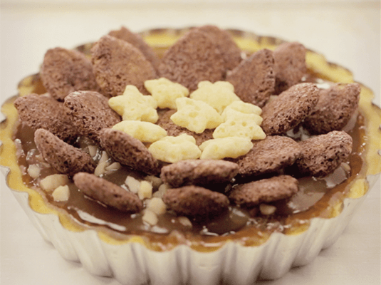 Crostatina con cremoso alle castagne