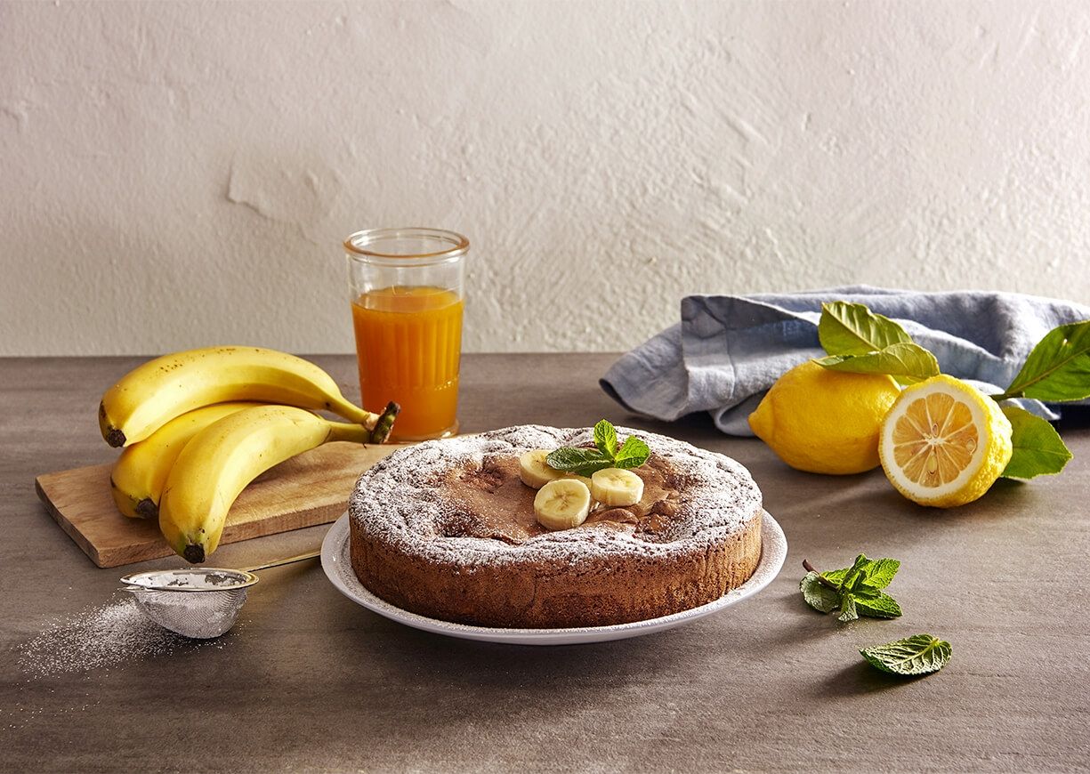 
Torta banana e cioccolato
