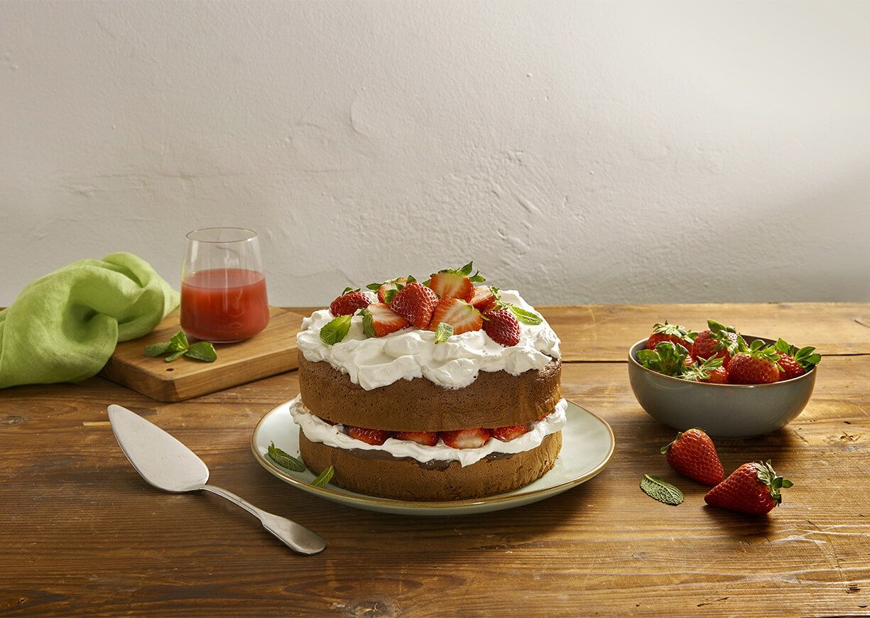 
Torta cioccolato e fragole
