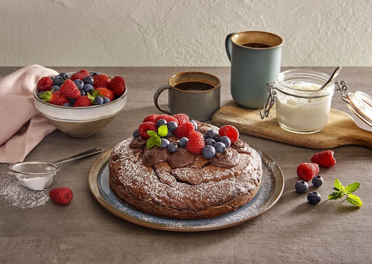 
Torta allo yogurt e cioccolato alta e morbidissima
